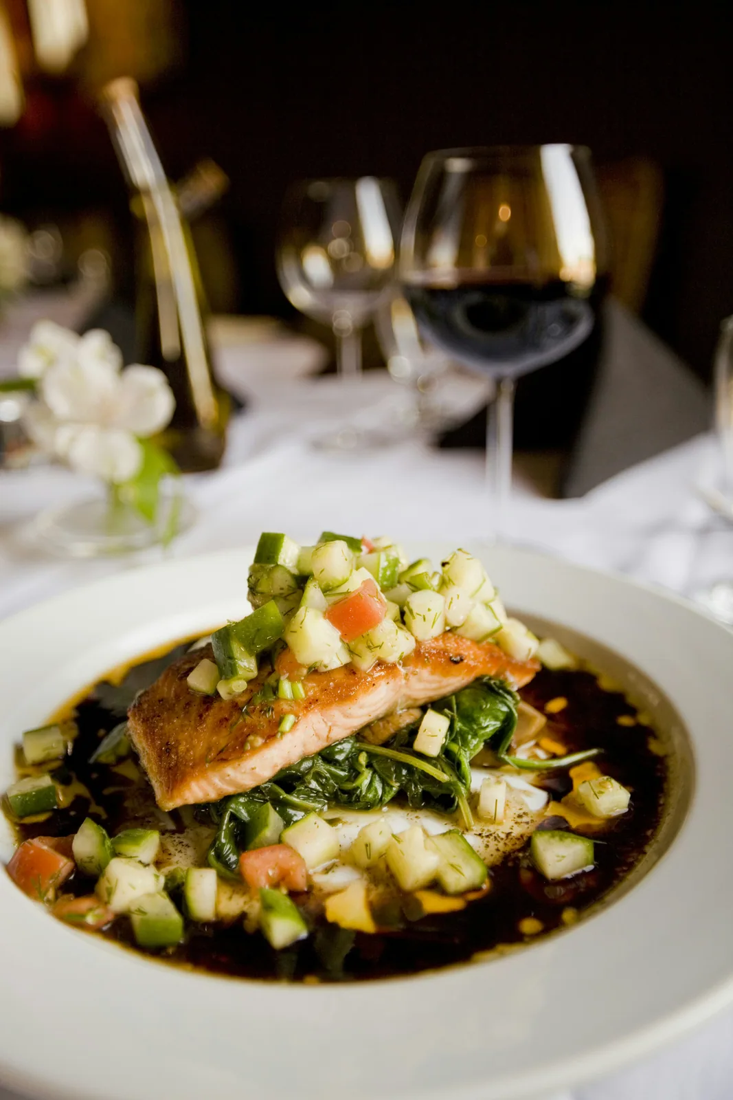 Seared salmon fillet